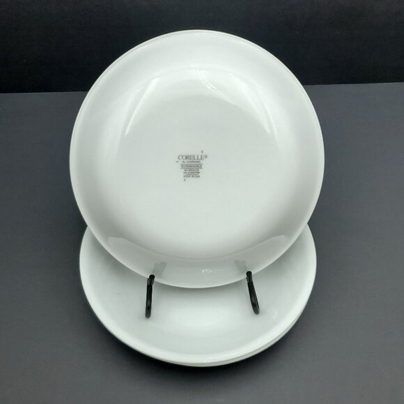 Corelle Winter Frost White Individual Pasta Bowls Pure White Shallow Meal Bowls - Picture 2 of 5